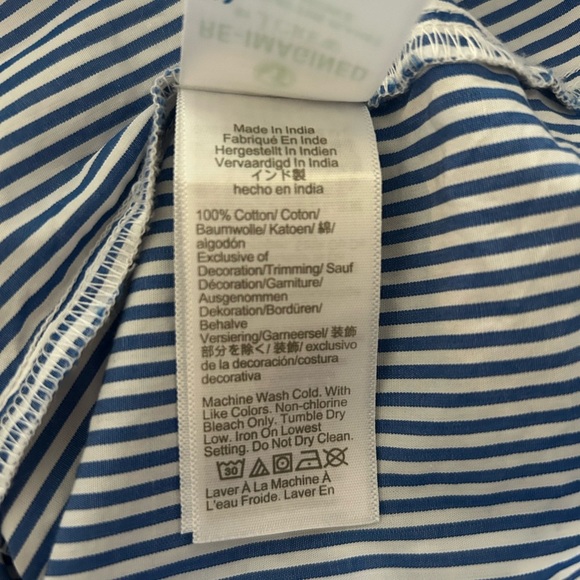 J. Crew Blue and White Striped Blouse Petite Small. 100%Cotton - Picture 5 of 6